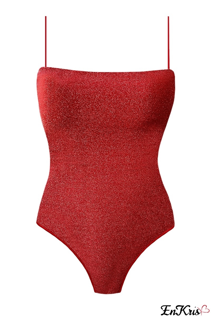ABBIGLIAMENTO DONNA ONLINE ROSSO GLITTER - BODY JADE
