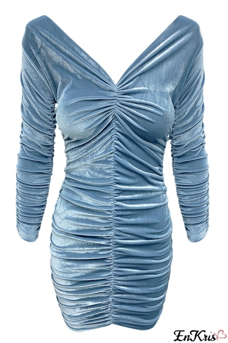 VÊTEMENTS FEMME EN LIGNE BLEU POUDRE - ABITO DEVA