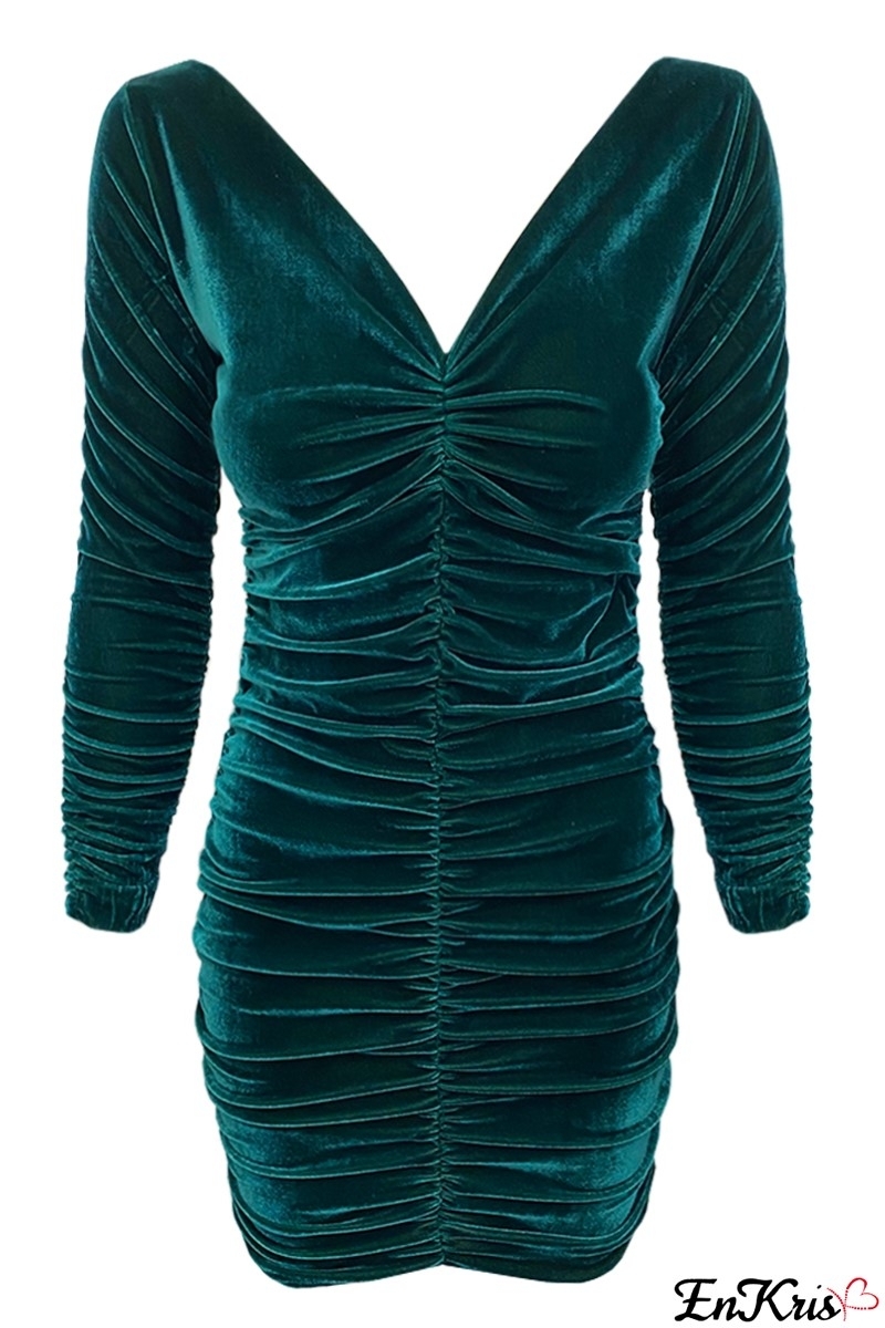 WOMEN'S CLOTHING ONLINE GREEN - ABITO DEVA