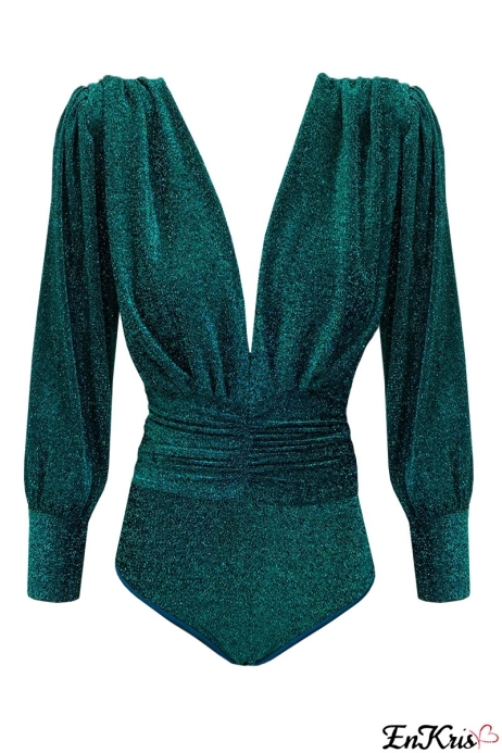 VÊTEMENTS POUR FEMMES EN LIGNE VERT ÉMERAUDE - BODY DENISE
