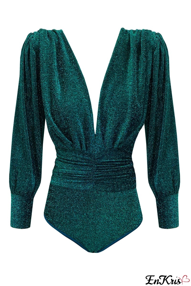 VÊTEMENTS POUR FEMMES EN LIGNE VERT ÉMERAUDE - BODY DENISE