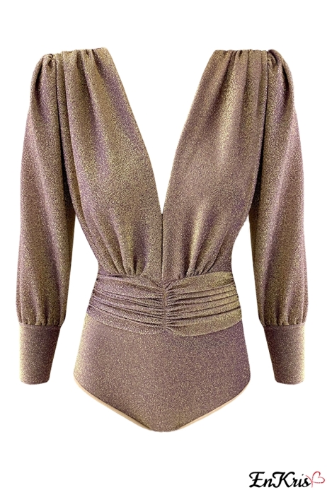 VÊTEMENTS POUR FEMMES EN LIGNE LILAS/OR - BODY DENISE