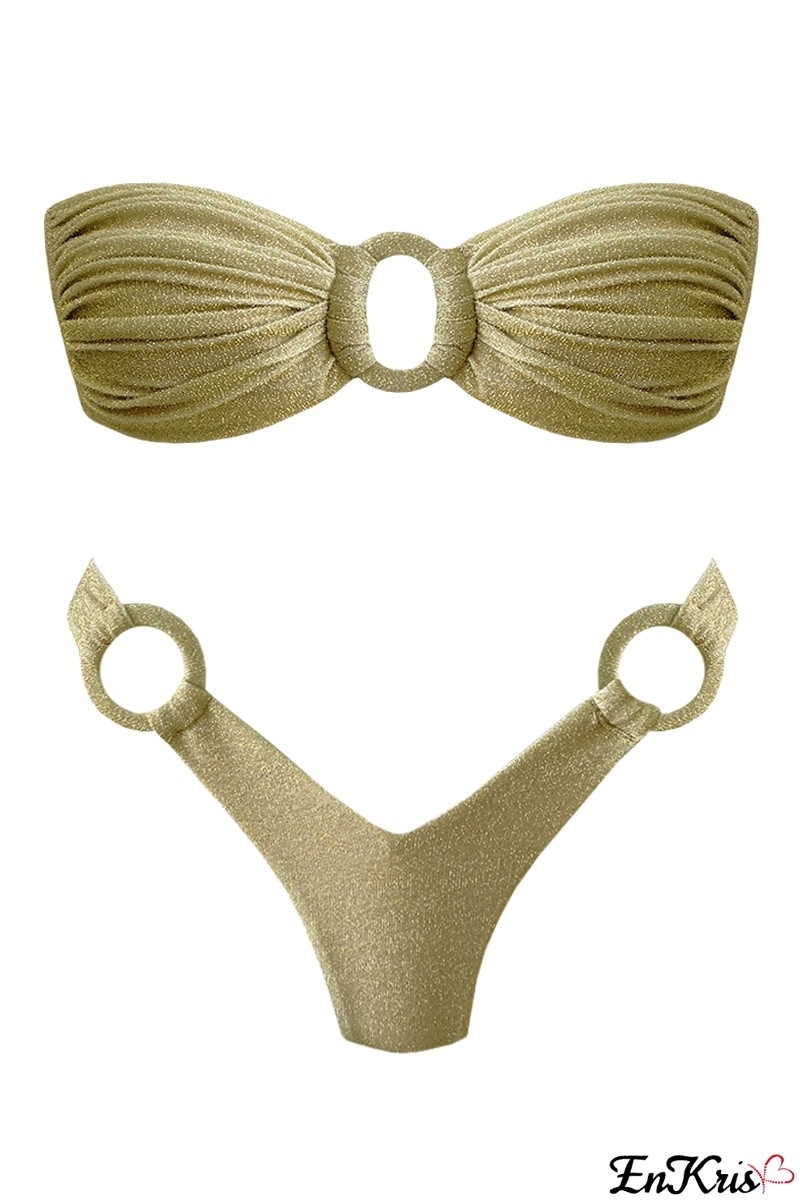 BIKINI PAILLETÉ SABLE OUTLET - LENA
