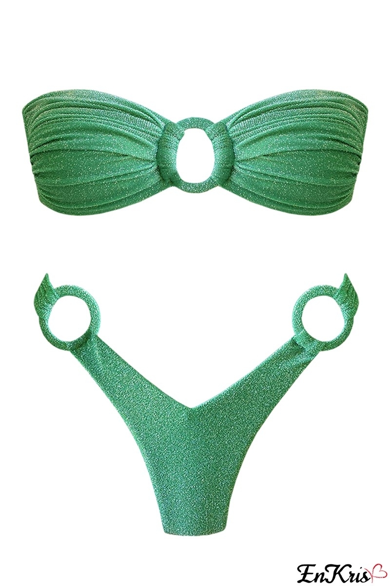 BIKINI VERT MENTHE OUTLET - LENA