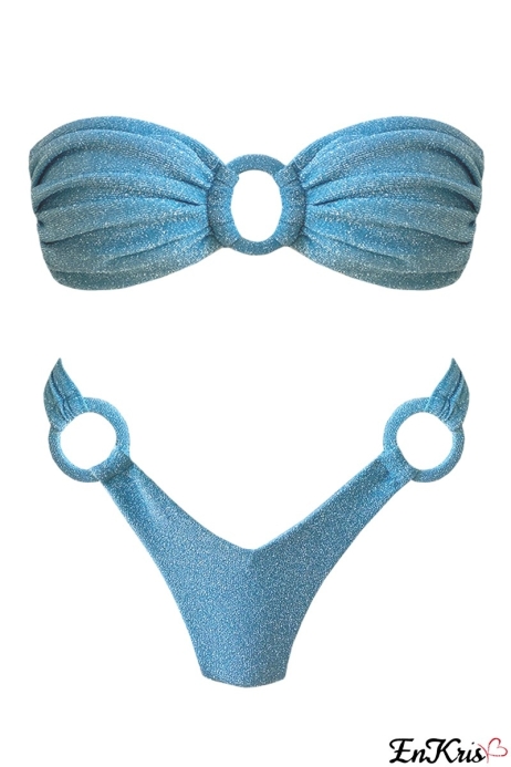 BIKINI BLEU POUDRE OUTLET - LENA