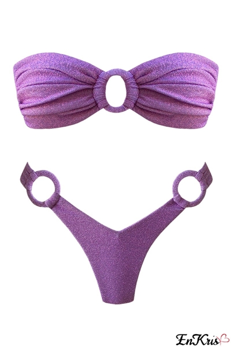 BIKINI PAILLETÉ LILAS OUTLET - LENA
