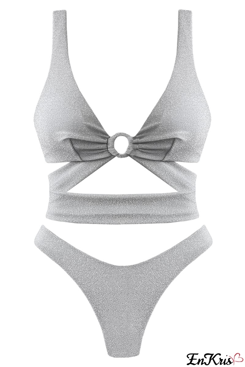 SILVER WHITE BIKINI OUTLET - NILDE