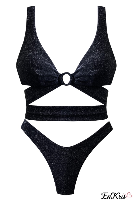 BLACK GLITTER BIKINI OUTLET - NILDE