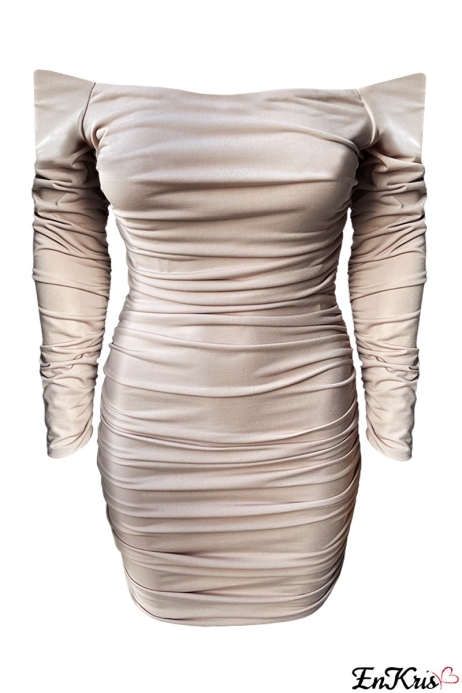 ONLINE WOMEN'S CLOTHING Beige - ABITO VICTORIA