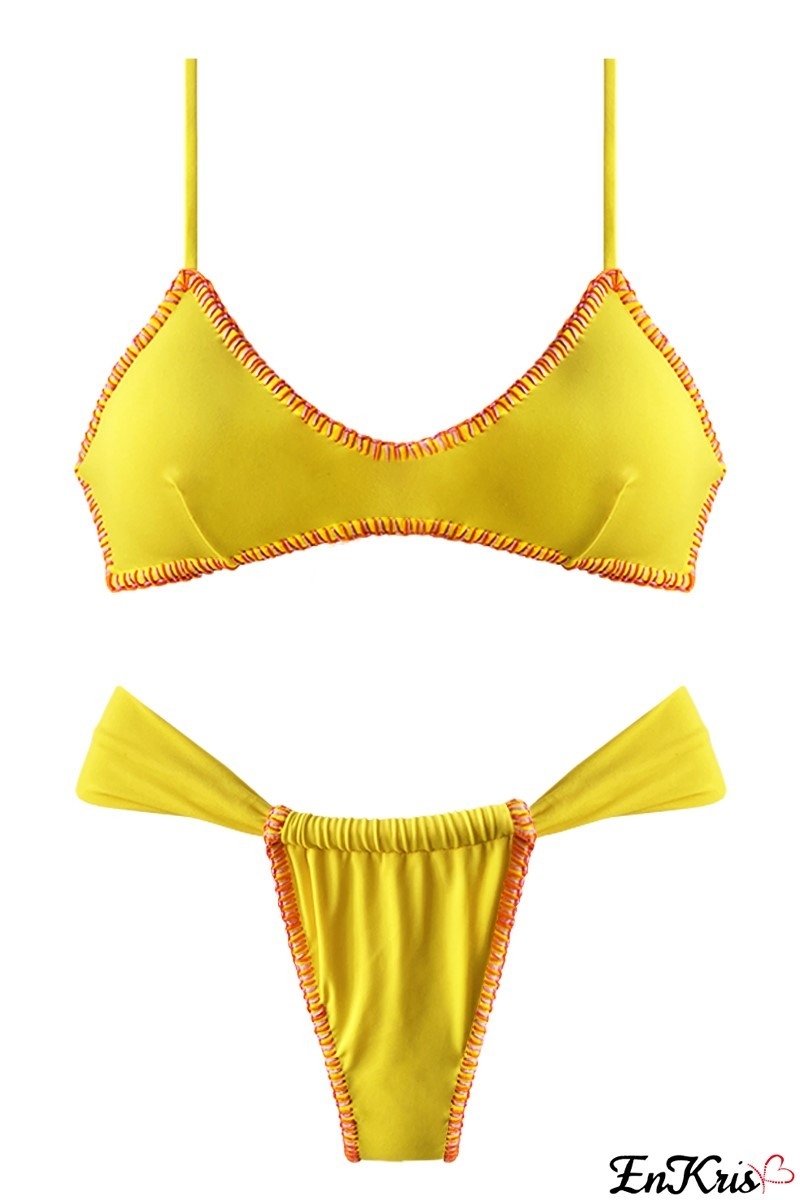 BIKINI JAUNE OUTLET - FLEUR
