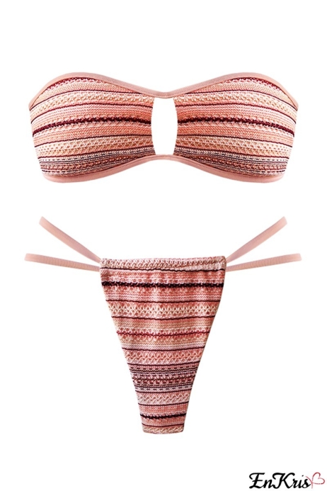 Bikini glitter con fascia incrocio e slip brasiliana Scopri il nostro