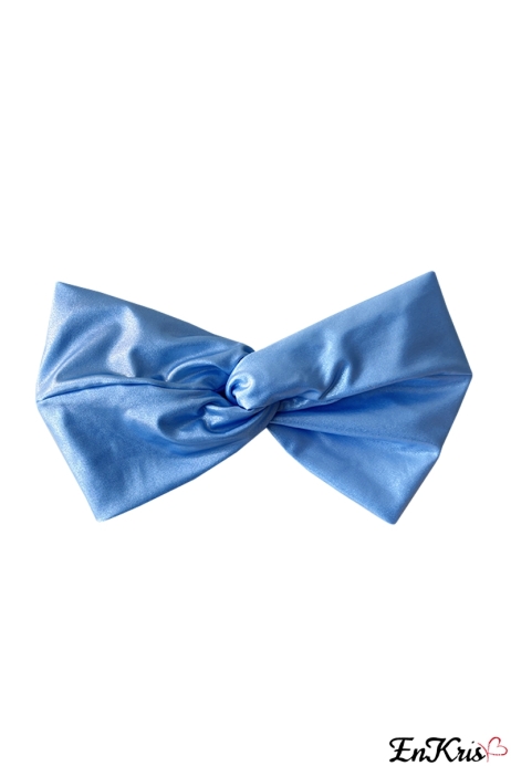 MER BLEU POUDRE ENTURBANNÉE - TURBANTE LUREX