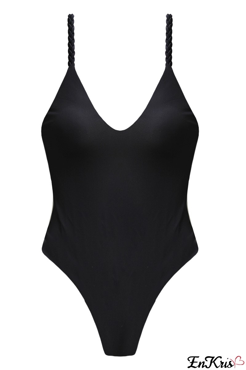 BLACK BIKINI OUTLET - MYCOL ONE-PIECE