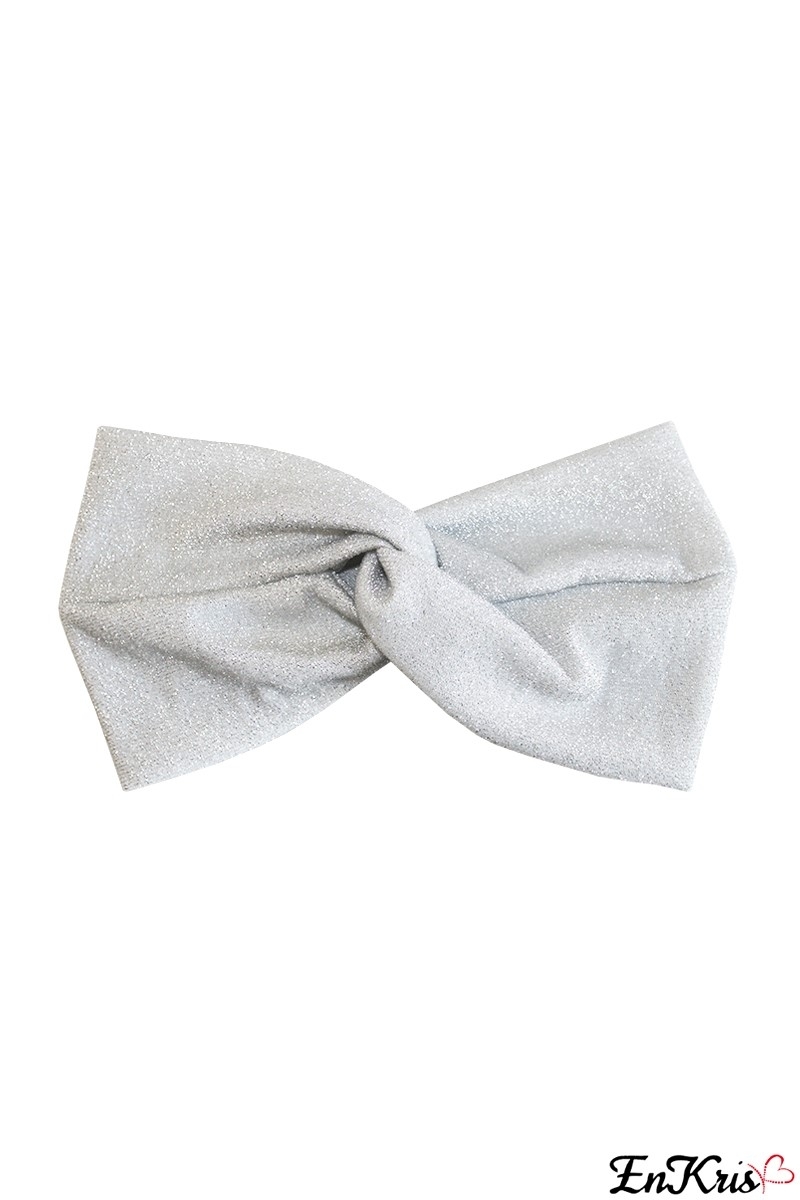 TURBAN SEA WHITE/SILVER GLITTER - TURBANTE GLITTER