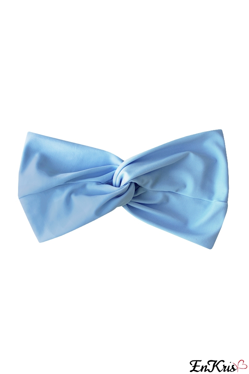 MER BLEU POUDRE ENTURBANNÉE - TURBANTE LYCRA