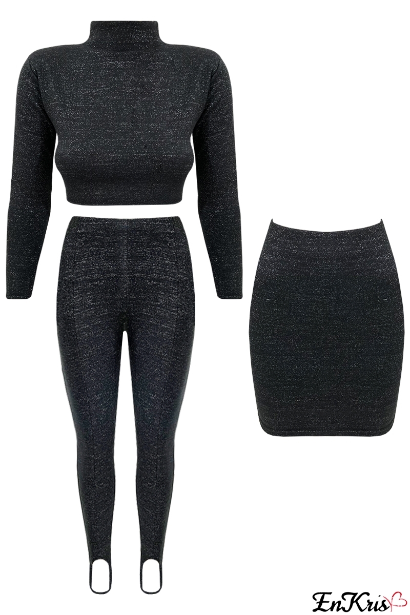VÊTEMENTS POUR FEMMES EN LIGNE NOIR - SET JOLIE