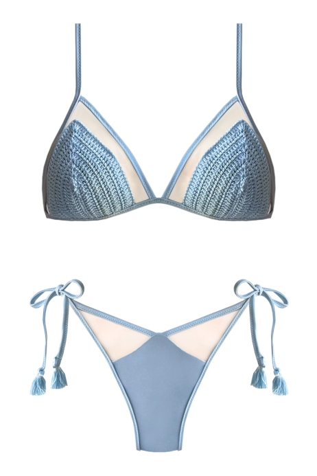 BIKINI BLEU POUDRE OUTLET - FLAVIA