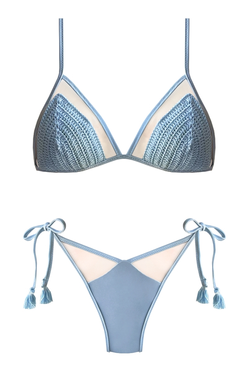 BIKINI BLEU POUDRE OUTLET - FLAVIA