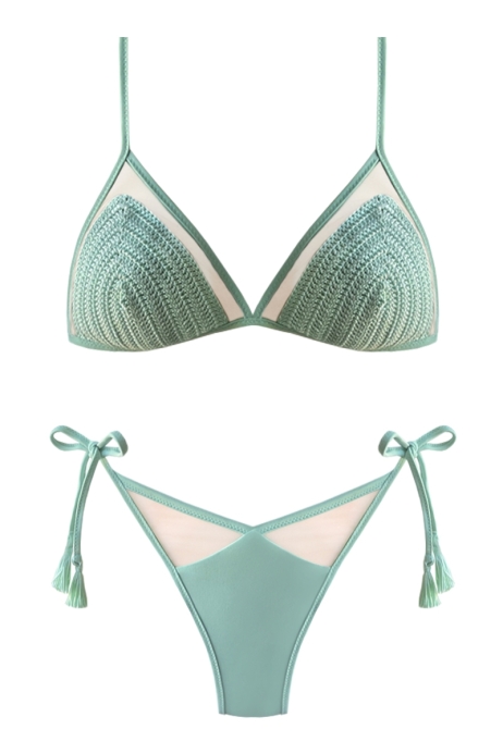 BIKINI VERT MENTHE OUTLET - FLAVIA