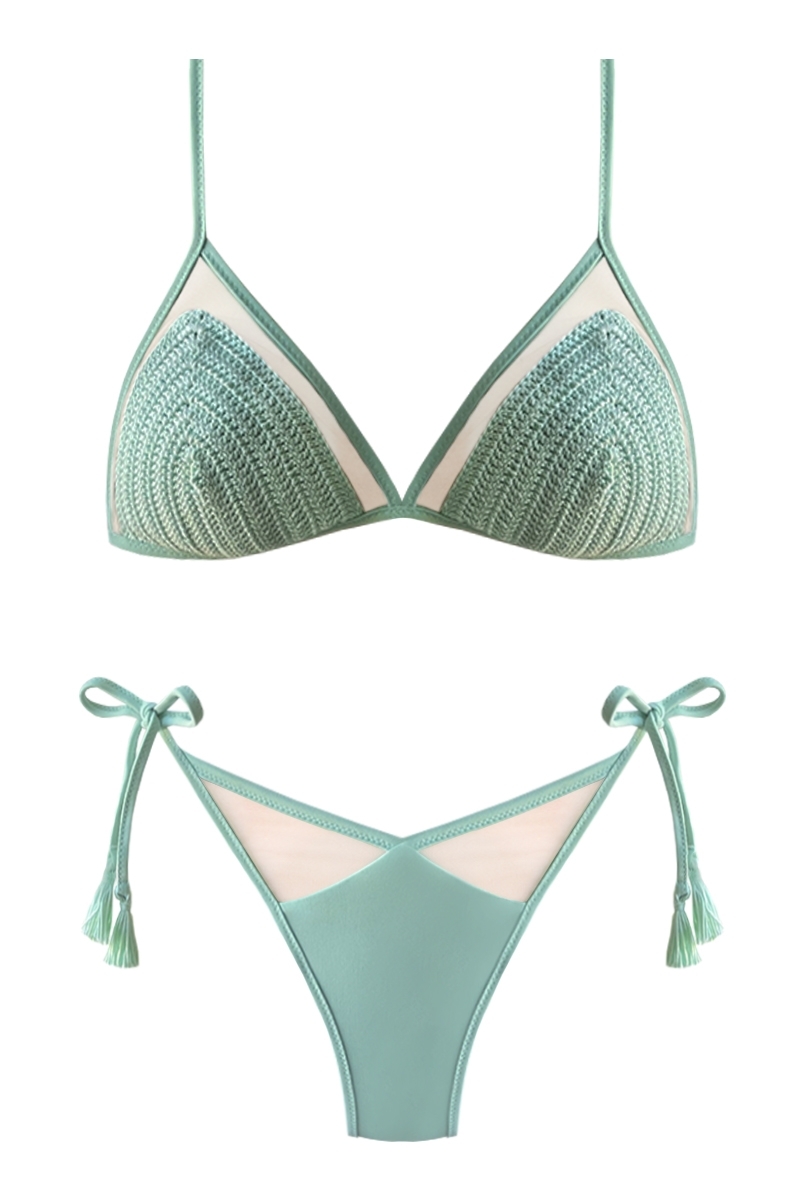 BIKINI VERT MENTHE OUTLET - FLAVIA