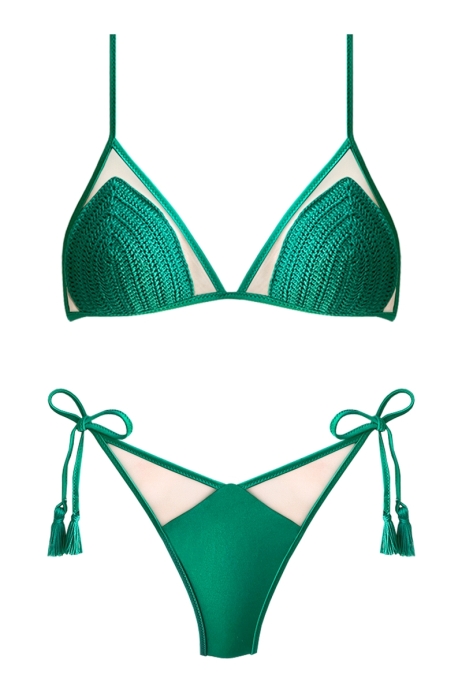 BIKINI VERT ÉMERAUDE OUTLET - FLAVIA