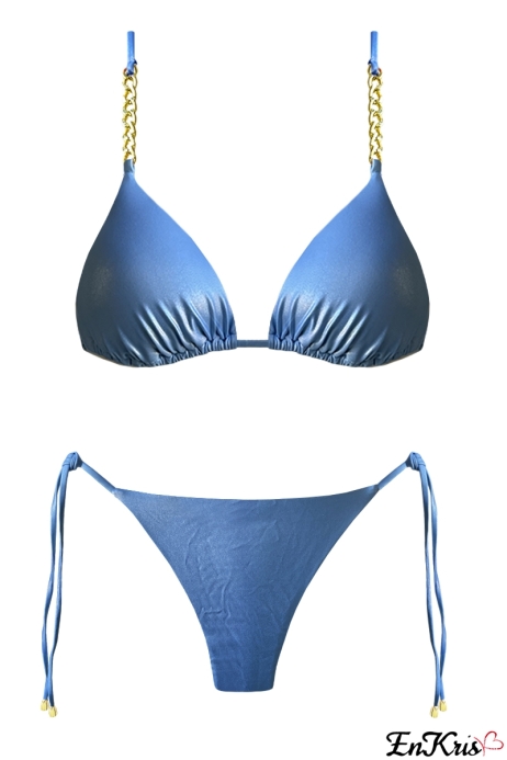 BIKINI BLEU POUDRE OUTLET - FELICIA LUREX