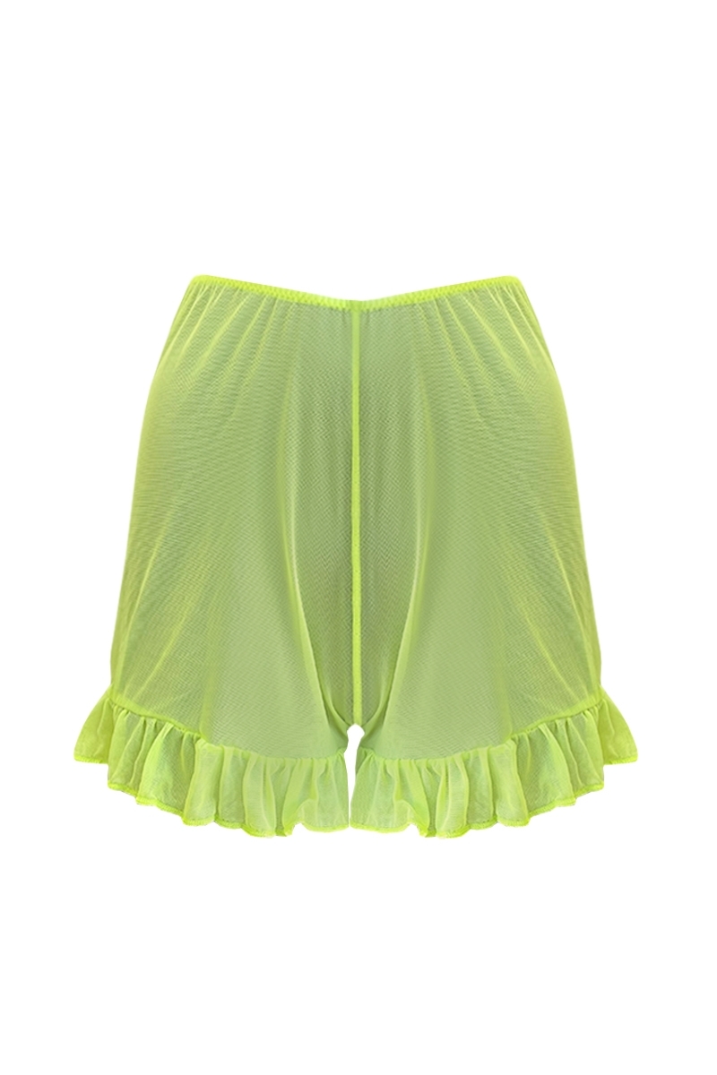 COPRICOSTUMI VERDE ACIDO - SHORTS  KARIN