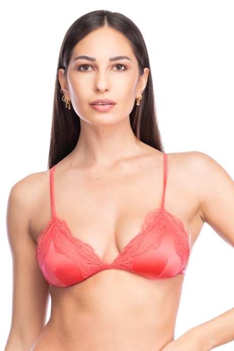 CORAL RED BIKINI OUTLET - TRIANGOLO JOELLE