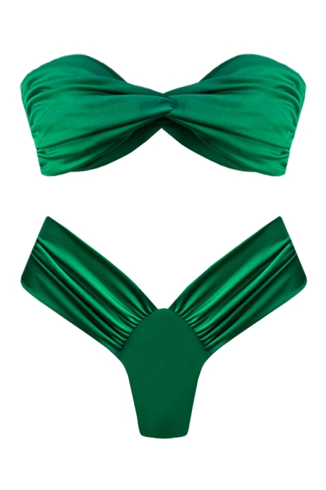 BIKINI VERT ÉMERAUDE OUTLET - THEA LYCRA