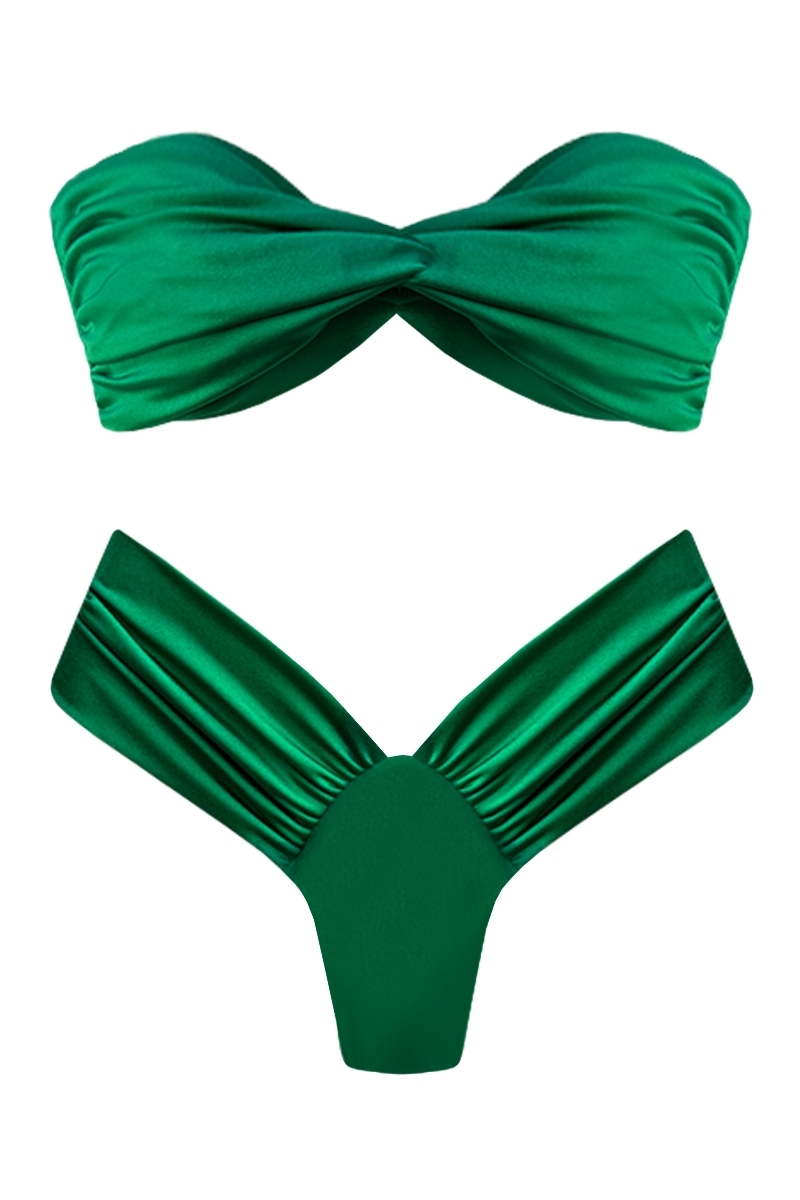 BIKINI VERT ÉMERAUDE OUTLET - THEA LYCRA