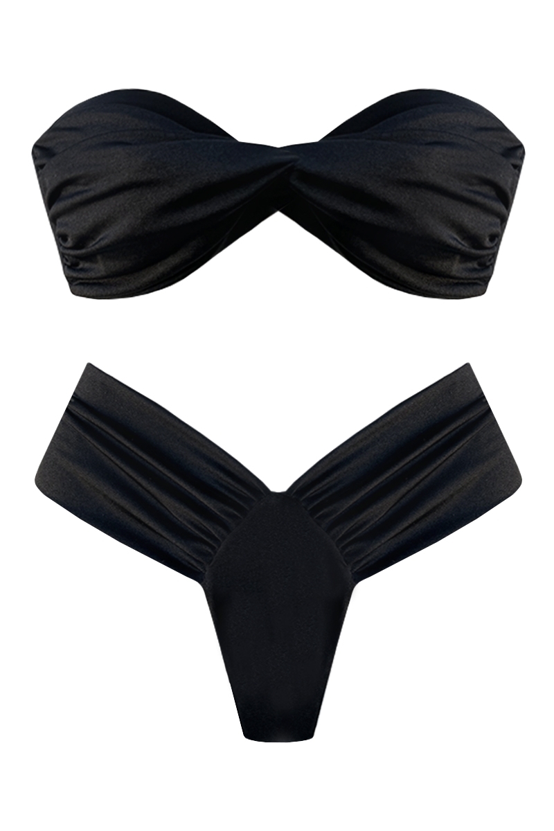 BIKINI NOIR OUTLET - THEA LYCRA