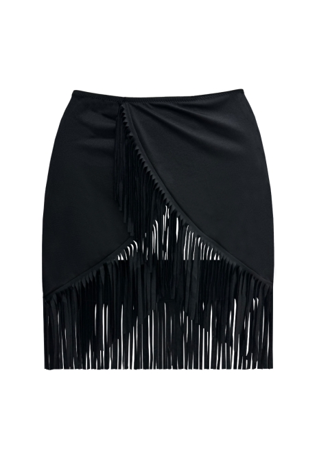 COPRICOSTUMI NERO - GONNA CON FRANGE