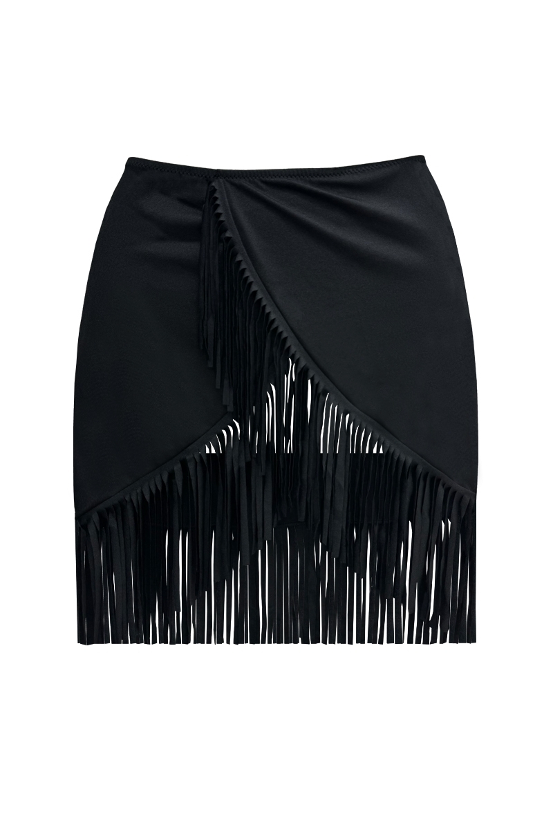 COPRICOSTUMI NERO - GONNA CON FRANGE