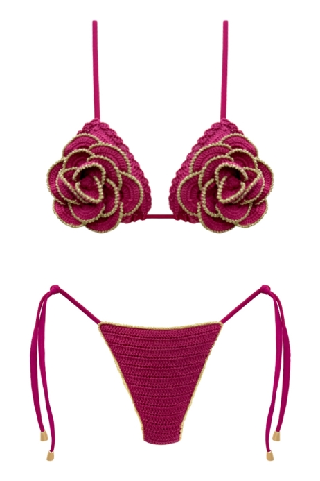 BIKINI OUTLET MAGENTA/GOLD - SHANA