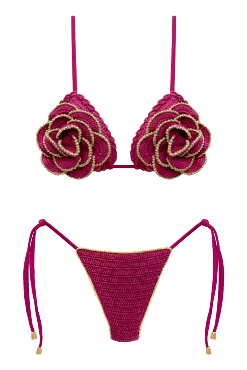 BIKINI OUTLET MAGENTA/GOLD - SHANA