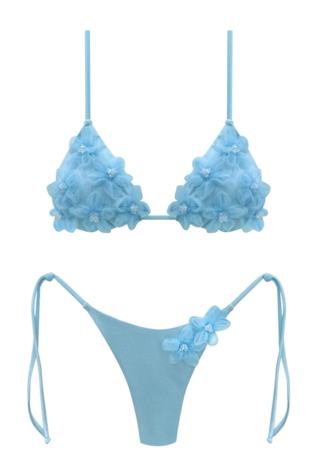 Bikini glitter con fascia incrocio e slip brasiliana Scopri il nostro