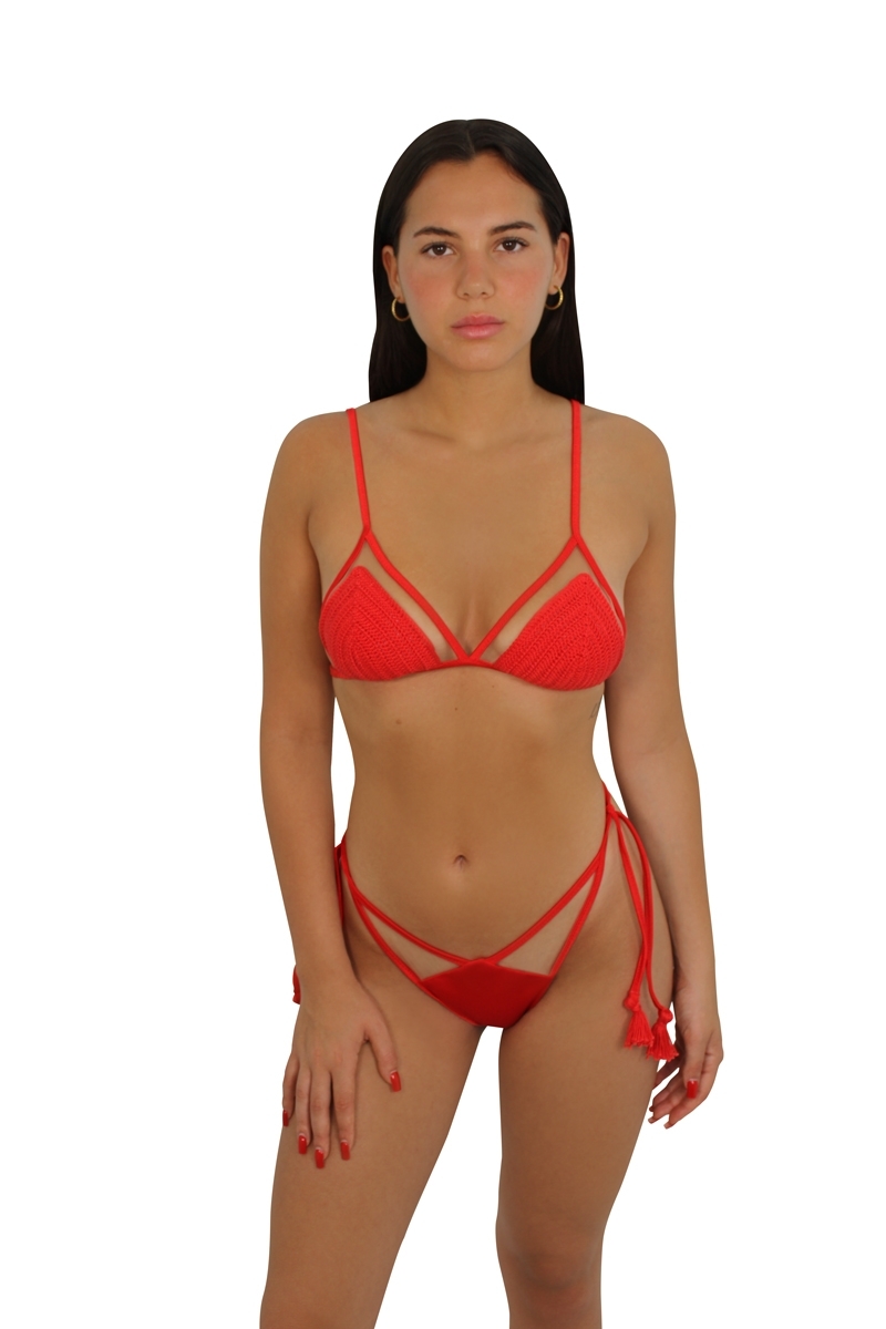 BIKINI ROUGE DE SORTIE PORTÉ - FLAVIA