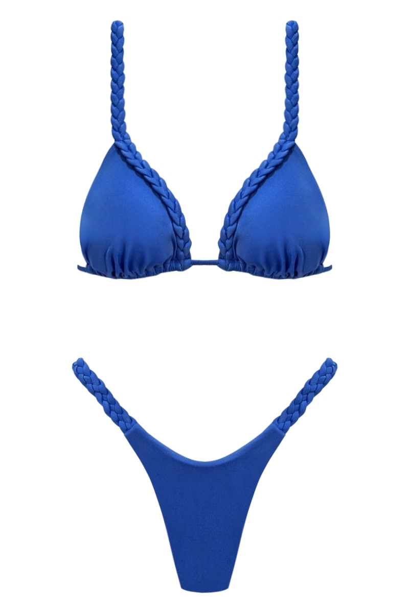 BIKINI CON LE TRECCE BLU OLTREMARE - LAYLA
