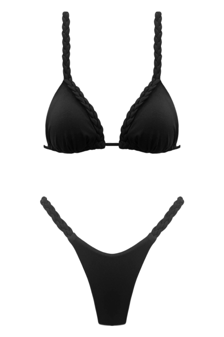 BIKINI CON LE TRECCE NERO - LAYLA