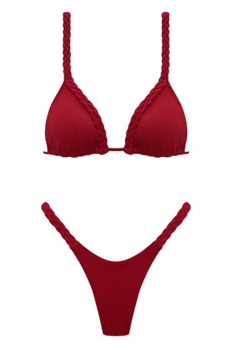BIKINI CON LE TRECCE ROSSO - LAYLA
