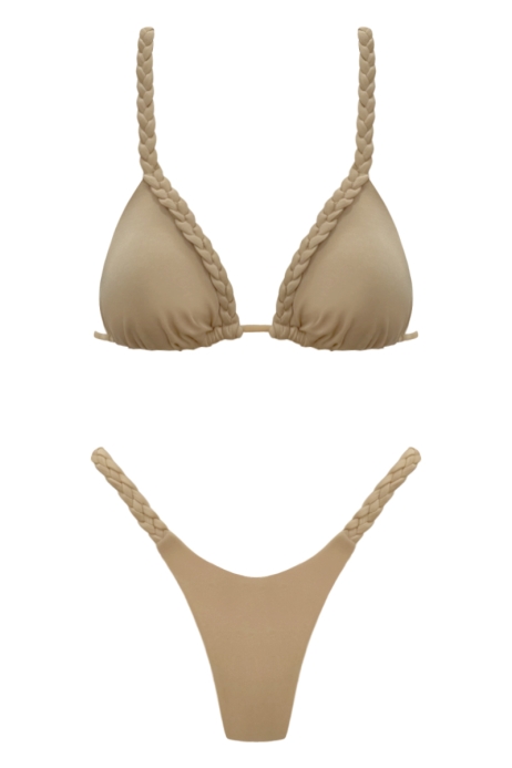 BIKINI CON LE TRECCE SABBIA - LAYLA