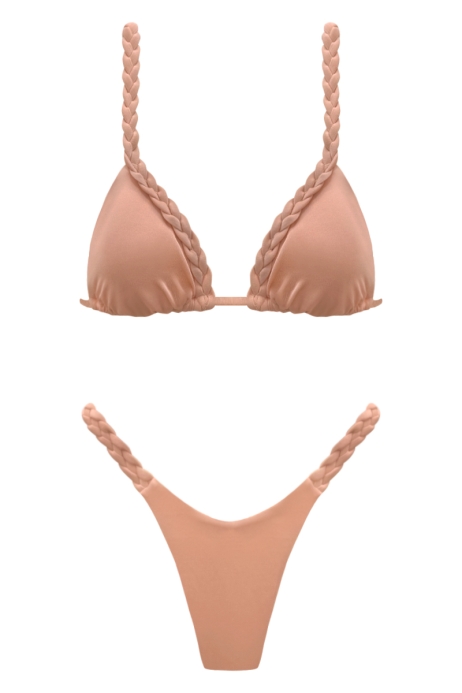BIKINI CON LE TRECCE SALMONE - LAYLA
