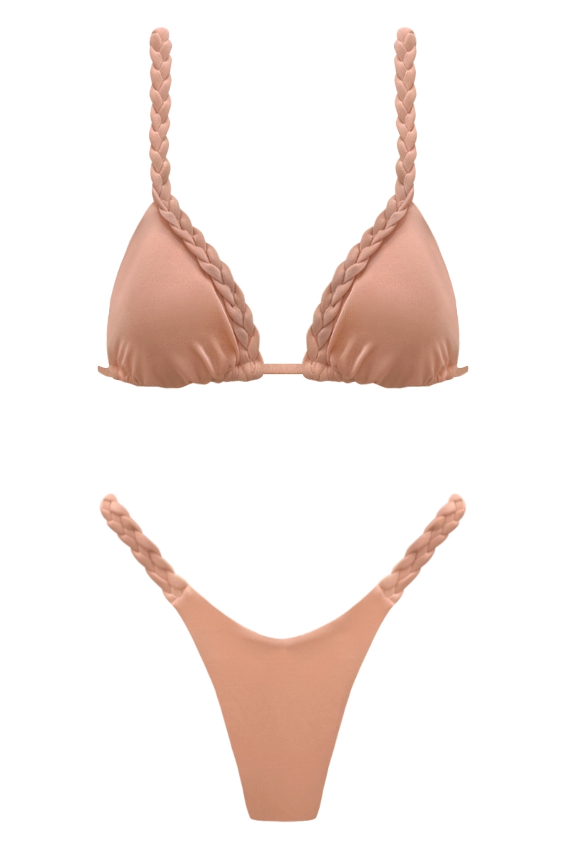 BIKINI CON LE TRECCE SALMONE - LAYLA