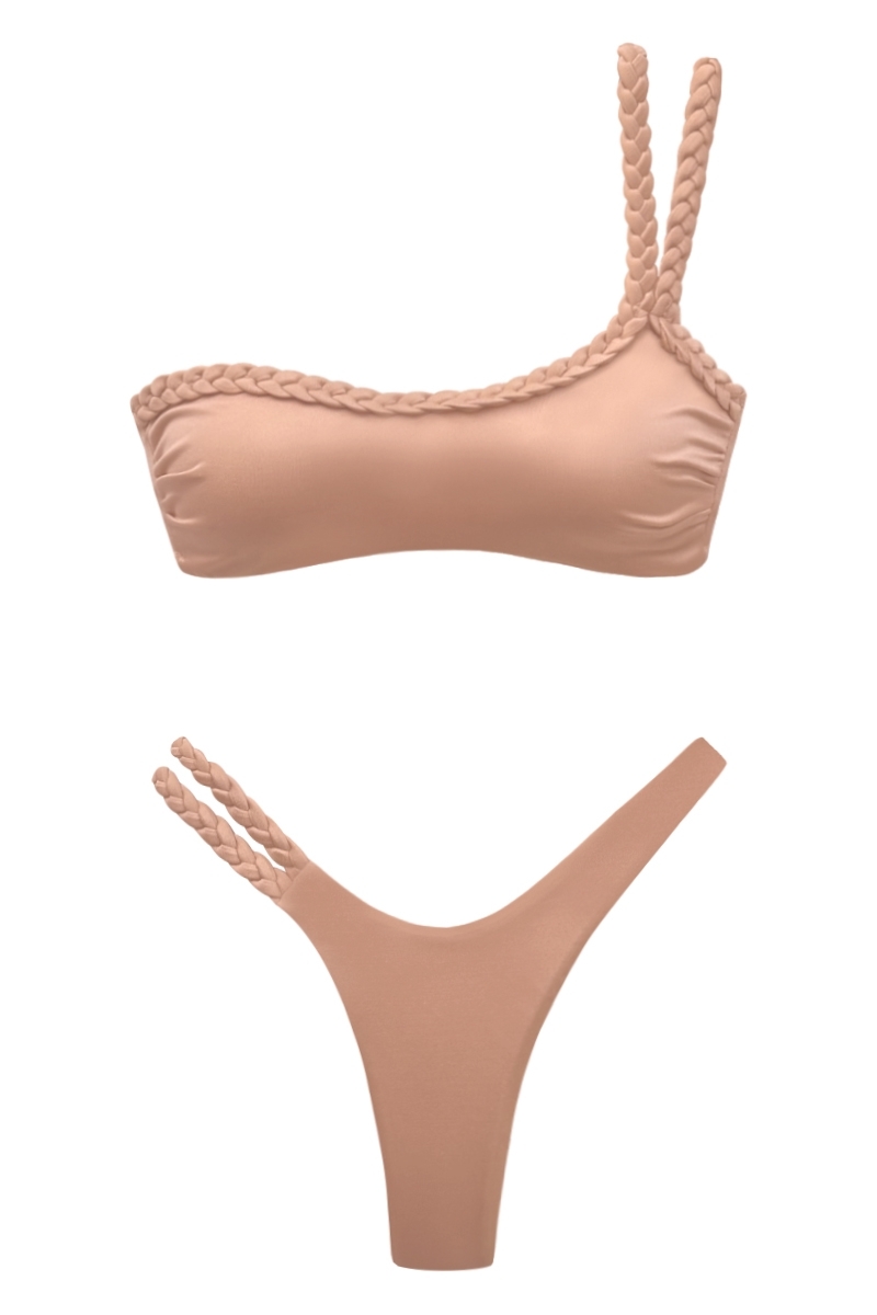 BIKINI CON LE TRECCE SALMONE - GISELLE