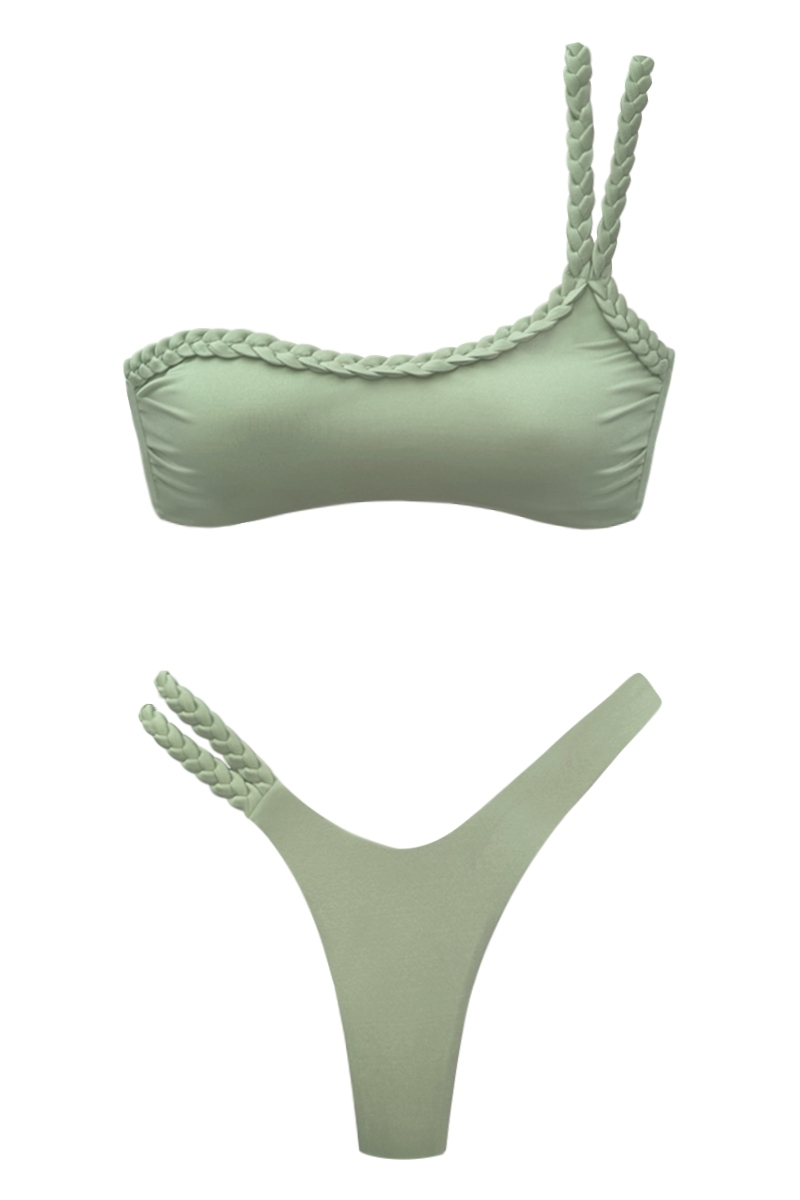 BIKINI CON LE TRECCE VERDE GINKO - GISELLE