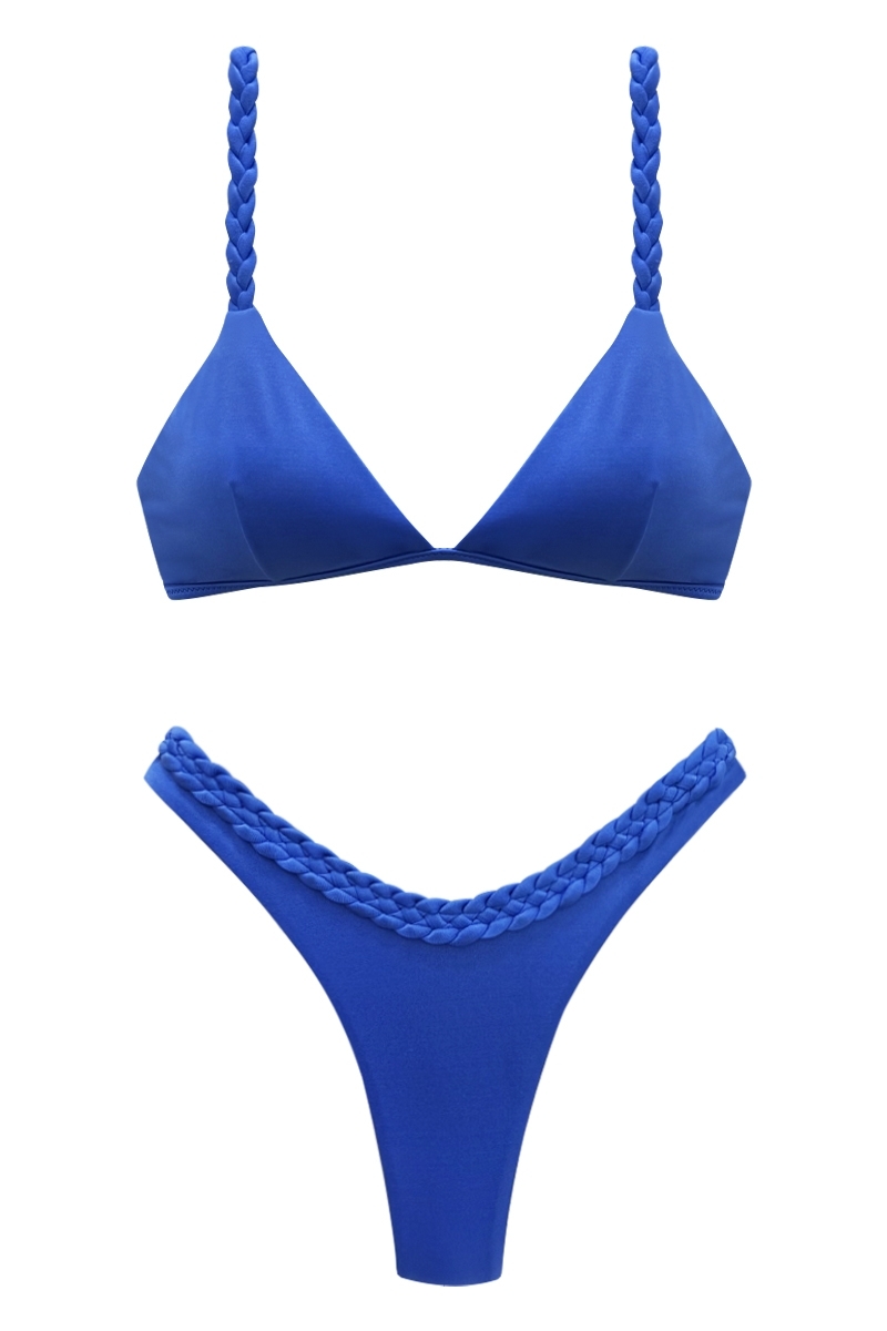 BIKINI CON LE TRECCE BLU OLTREMARE - ALMA