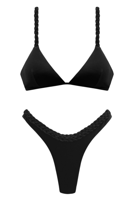 BIKINI CON LE TRECCE NERO - ALMA