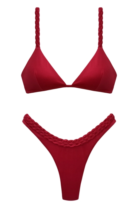 BIKINI CON LE TRECCE ROSSO - ALMA