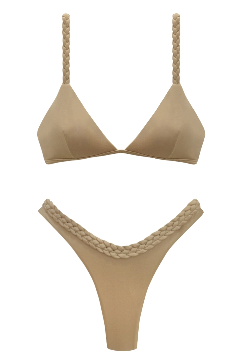 BIKINI CON LE TRECCE SABBIA - ALMA