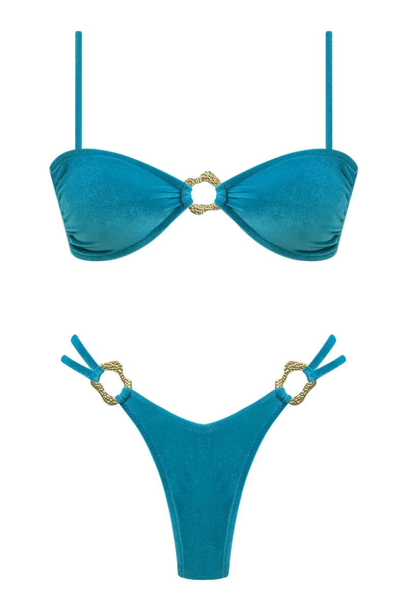BIKINI VERDE PETROLIO - ELETTRA